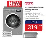 Defy 8Kg Metallic Front Loader Washing Machine DAW378