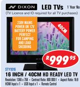 Dixon 40cm (16") HD Ready LED TV STY1016