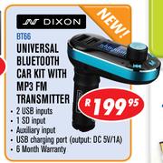 Dixon Universal Bluetooth Car Kit With MP3 FM Transmitter RT66