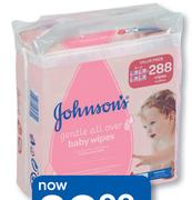 Johnsons Gentle All Over 288 Baby Wipes Value Pack-Per Pack