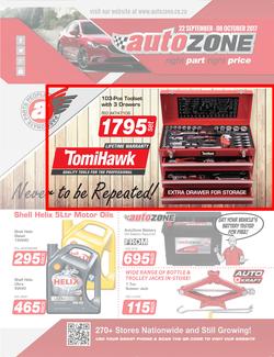 AutoZone : Right Part Right Price (22 Sep - 8 Oct 2017), page 1