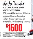 Jojo 500Ltr Pool Back Wash Water Saver Tank