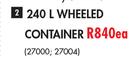 Keter 240Ltr Wheeled Container 