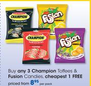Champion Toffees & Fusion Candies-Per Pack