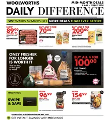 Woolworths Gauteng, Northern Cape, Limpopo, Mpumalanga, Free State & North West : Daily Difference (06 May - 19 May 2024)