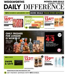 Woolworths Western Cape & Eastern Cape : Daily Difference (25 March -  07 April 2024)