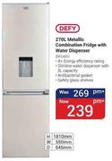 Defy 270L Metallic Combination Fridge With Water Dispenser DFC431