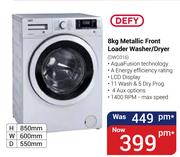 Defy 8Kg Metallic Front Loader washer/Dryer DWD316