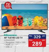 Hisense 40" Full HD LED TV(LEDN40D50P)