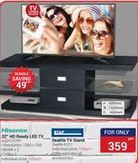 Hisense 32" HD Ready LED TV(LEDN32D50) & Ryap Trading Seattle TV Stand(Seattle 8101)