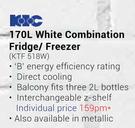 KIC 170Ltr White Combination Fridge/Freezer KTF 518W