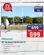 Hisense 55" 3D Smart Full HD LED TV LEDN55K390PAD