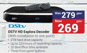 DSTV HD Explora Decoder(With Installation To One Point)