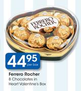 Ferrero Rocher 8 Chocolates in Heart Valentine's Box-Per Box
