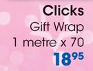 Clicks Gift Wrap 1m x70-Each