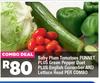 Baby Plum Tomatoes Punnet Plus Green Pepper Duet Plus English Cucumber & Lettuce Head-Per Combo