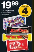 Nestle Chocolates Assorted-4 x 40g