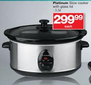 Platinum 3.5Ltr Slow Cooker With Glass Lid