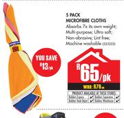 5 Pack Microfibre Cloths-Per Pack