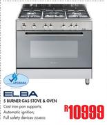 Elba 5 Burner Gas Stove & Oven