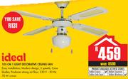Ideal 105cm 1 Light Decorative Ceiling Fan