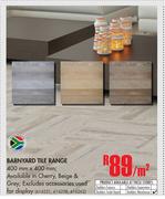 Barnyard Tile Range-per Sqm