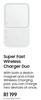 Samsung Super Fast Wireless Charger Duo EP-P5400BWEGWW
