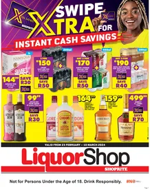 Shoprite Liquor Gauteng, Mpumalanga, North West & Limpopo : Xtra Savings (23 February - 10 March 2024)