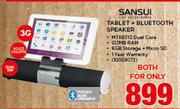 Sansui Tablet + Bluetooth Speaker