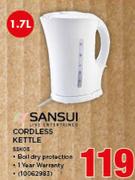 Sansui 1.7Ltr Cordless Kettle SSK03