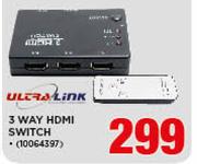 Ultra Link 3 Way HDMI Switch