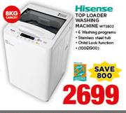 Hisense 8Kg Top Loader Washing Machine WTS802