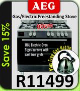 AEG 90Cm Gas/Electric Freestanding Stove+ Free Gas Kettle