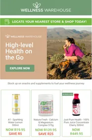 Wellness Warehouse : High-Level Health On The Go (Request Valid Date From Retailer)