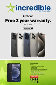 Incredible Connection : Apple iPhone Free 2 Year Warranty (06 March - 17 March 2024)