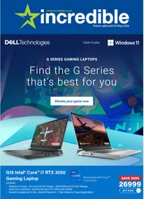 Incredible : Dell G Series Gaming Laptops (24 April - 03 May 2024)