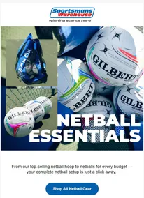 Sportsmans Warehouse : Netball Essentials (Request Valid Date From Retailer)