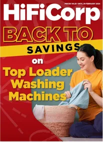 HiFi Corp : Back To Savings On Top Loader Washing Machines (19 February - 29 February 2024)