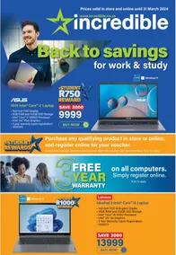 Incredible Connection : Back To Savings For Work & Study (29 February - 31 March 2024)