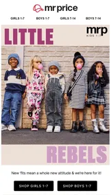Mr Price : Little Rebels (Request Valid Date From Retailer)