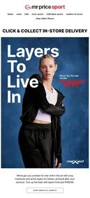 Mr Price Sport : Layers To Live In (Request Valid Date From Retailer)