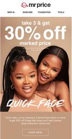 Mr Price : Take 3 & Get 30% Off Marked Price (Request Valid Date From Retailer)