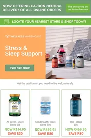 Wellness Warehouse : Stress & Sleep Support (Request Valid Date From Retailer)