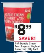 PnP Double Cream Fruit Layered Yoghurt Assorted-150g