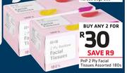 PnP 2 Ply Facial Tissues Assorted 180's-For Any 2 Packs