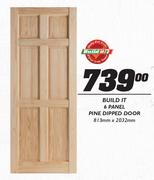 Build It 6 Panel Pine Dipped Door 813mm x 2032mm