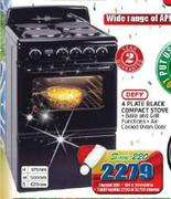 Defy 4 plate Black Compact Stove