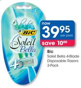 Bic Soleil Bella 4 Blade Disposable Razors 3 Pack-Per pack