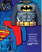 Superman Batman Dress Up With Cape-Each