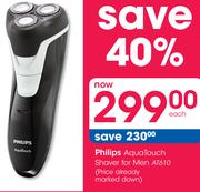 Philips AquaTouch Shaver For Men AT610
